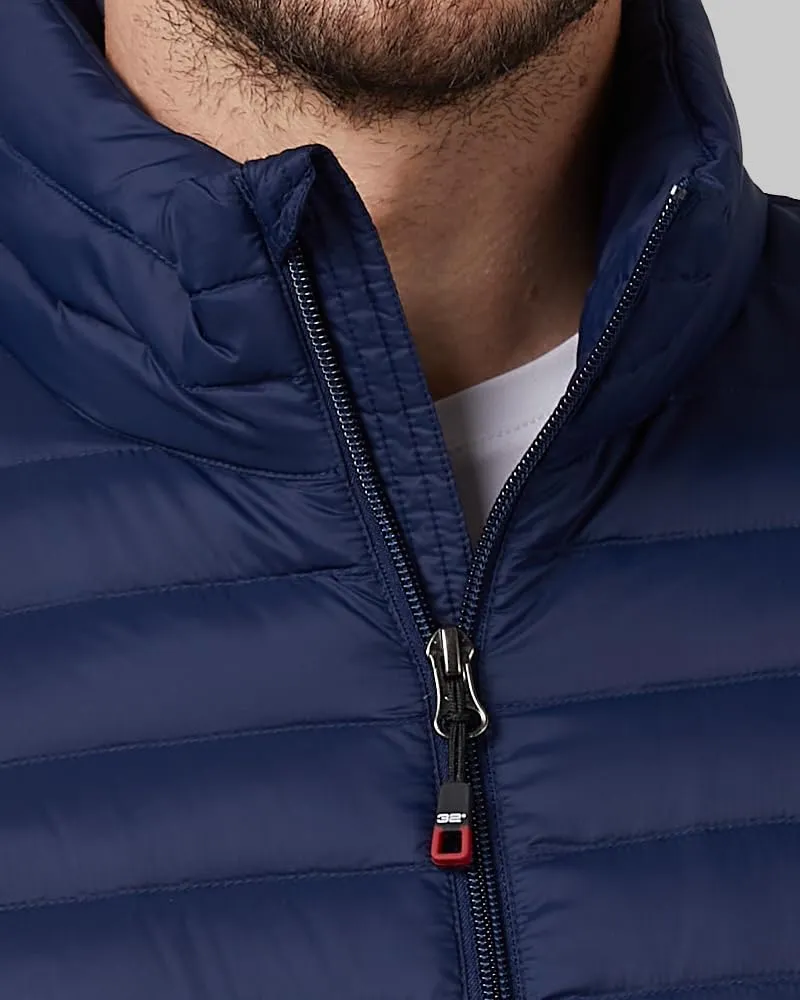32 Degrees Heat Men's Ultra-Light Down Packable Jacket | Layering | Zippered Pockets | Water Repellent