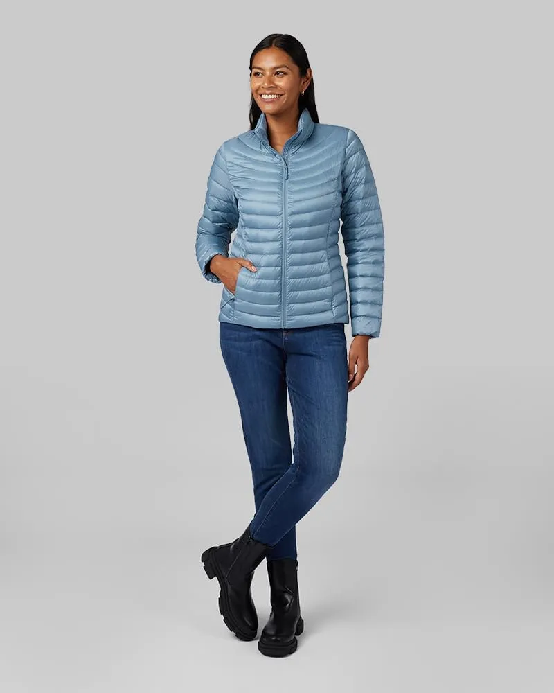 32 Degrees Heat Women's Ultra-Light Down Packable Jacket | Layering |Semi-Fitted | Zippered Pockets | Water Repellent