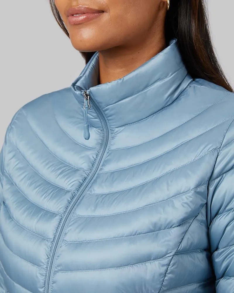 32 Degrees Heat Women's Ultra-Light Down Packable Jacket | Layering |Semi-Fitted | Zippered Pockets | Water Repellent
