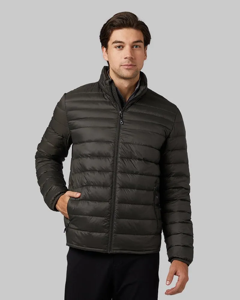 32 Degrees Men's Ultra-Light Down Packable Jacket | Layering | Zippered Pockets | Water Repellent