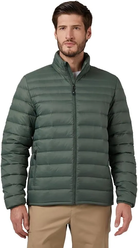 32 Degrees Men's Ultra-Light Down Packable Jacket | Layering | Zippered Pockets | Water Repellent