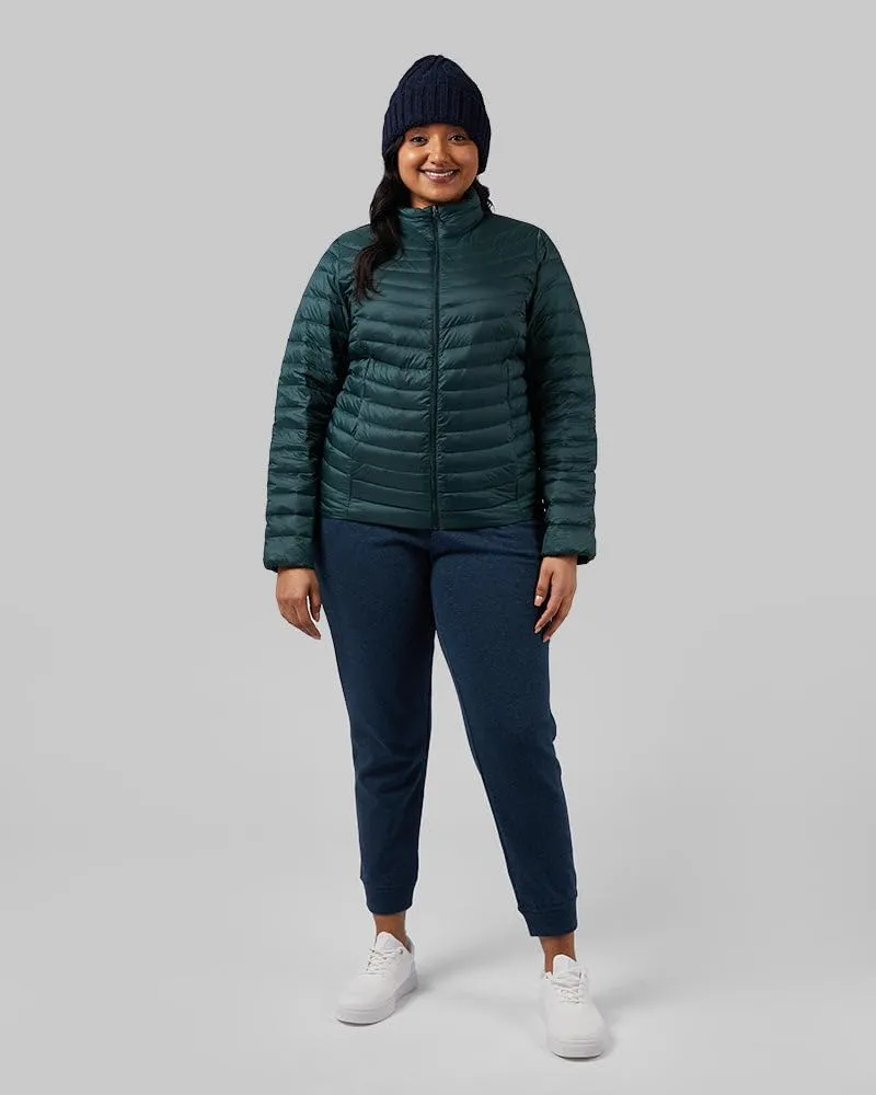32 Degrees Women's Ultra-Light Down Packable Jacket | Layering |Semi-Fitted | Zippered Pockets | Water Repellent
