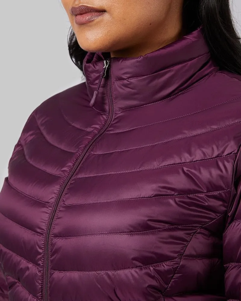 32 Degrees Women's Ultra-Light Down Packable Jacket | Layering |Semi-Fitted | Zippered Pockets | Water Repellent
