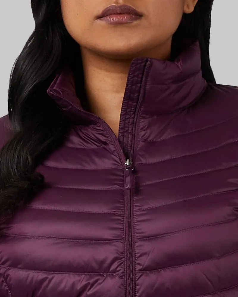 32 Degrees Women's Ultra-Light Down Packable Jacket | Layering |Semi-Fitted | Zippered Pockets | Water Repellent