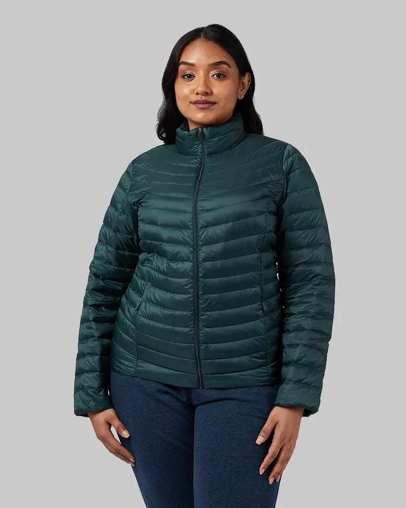 32 Degrees Women's Ultra-Light Down Packable Jacket | Layering |Semi-Fitted | Zippered Pockets | Water Repellent