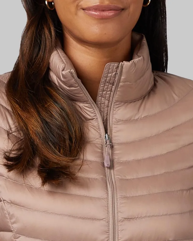 32 Degrees Women's Ultra-Light Down Packable Jacket | Layering |Semi-Fitted | Zippered Pockets | Water Repellent