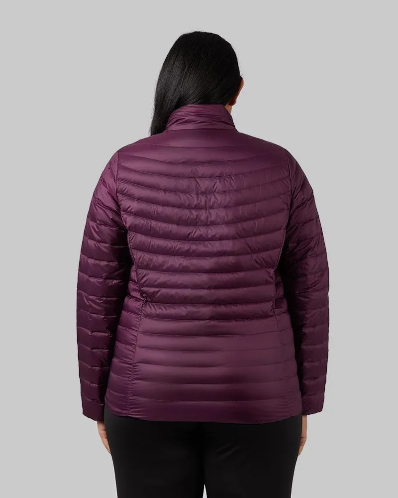 32 Degrees Women's Ultra-Light Down Packable Jacket | Layering |Semi-Fitted | Zippered Pockets | Water Repellent