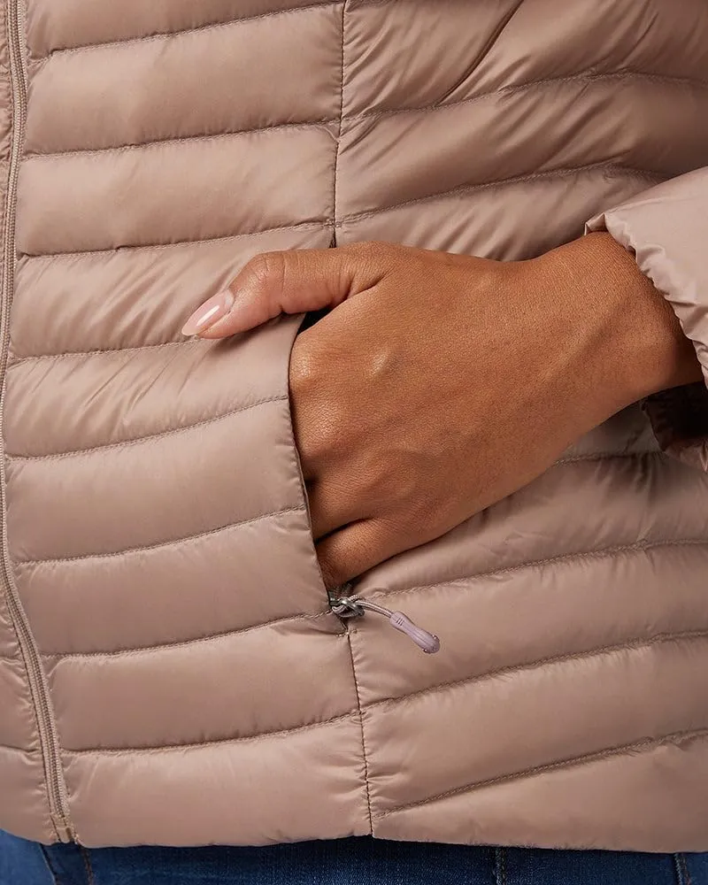 32 Degrees Women's Ultra-Light Down Packable Jacket | Layering |Semi-Fitted | Zippered Pockets | Water Repellent