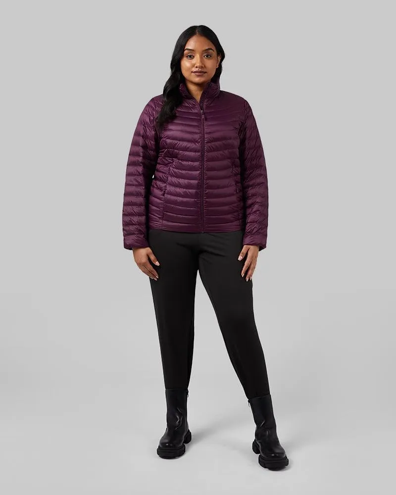32 Degrees Women's Ultra-Light Down Packable Jacket | Layering |Semi-Fitted | Zippered Pockets | Water Repellent