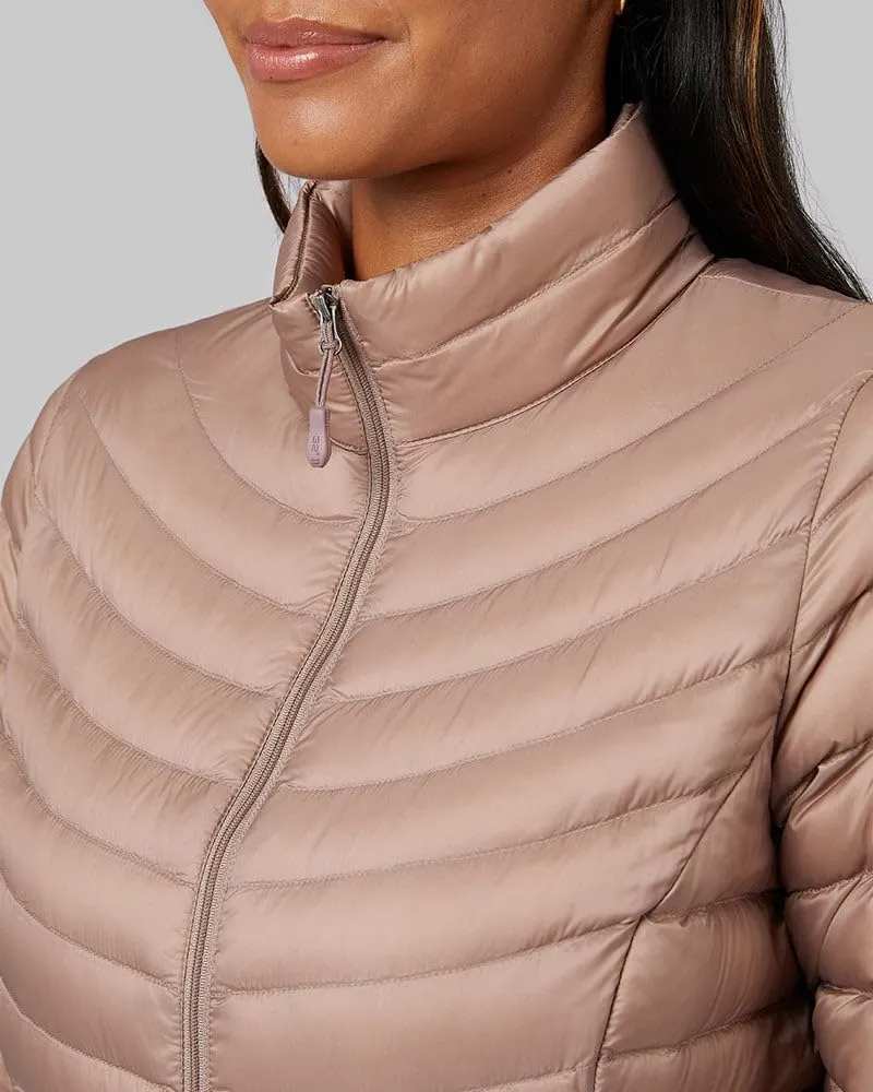 32 Degrees Women's Ultra-Light Down Packable Jacket | Layering |Semi-Fitted | Zippered Pockets | Water Repellent