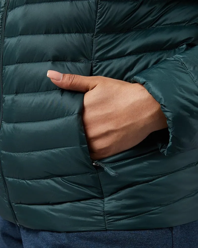 32 Degrees Women's Ultra-Light Down Packable Jacket | Layering |Semi-Fitted | Zippered Pockets | Water Repellent