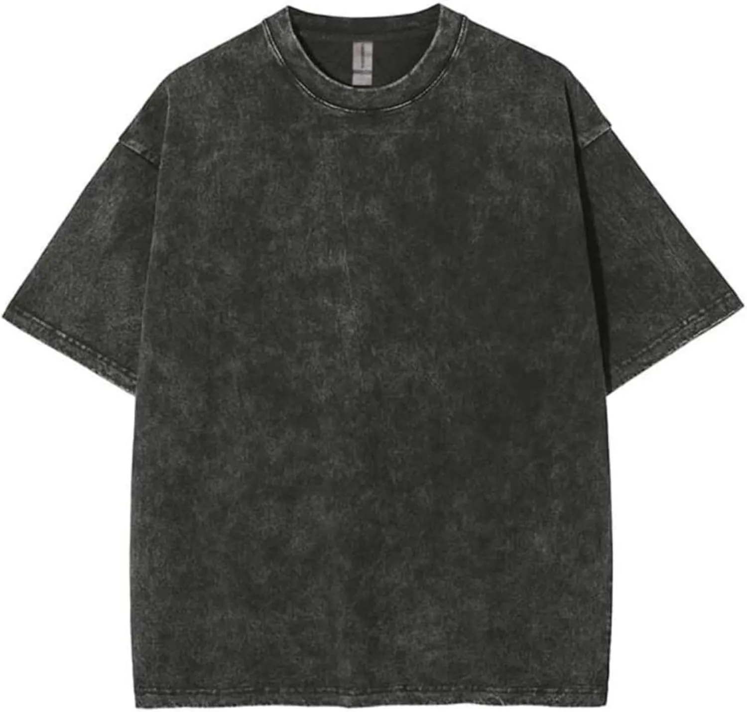 Acid Wash Tshirt Men,Men's Cotton T-Shirts,Streetwear Baggy Washed Unisex Tops,Acid Wash Casual Hip Hop Tops