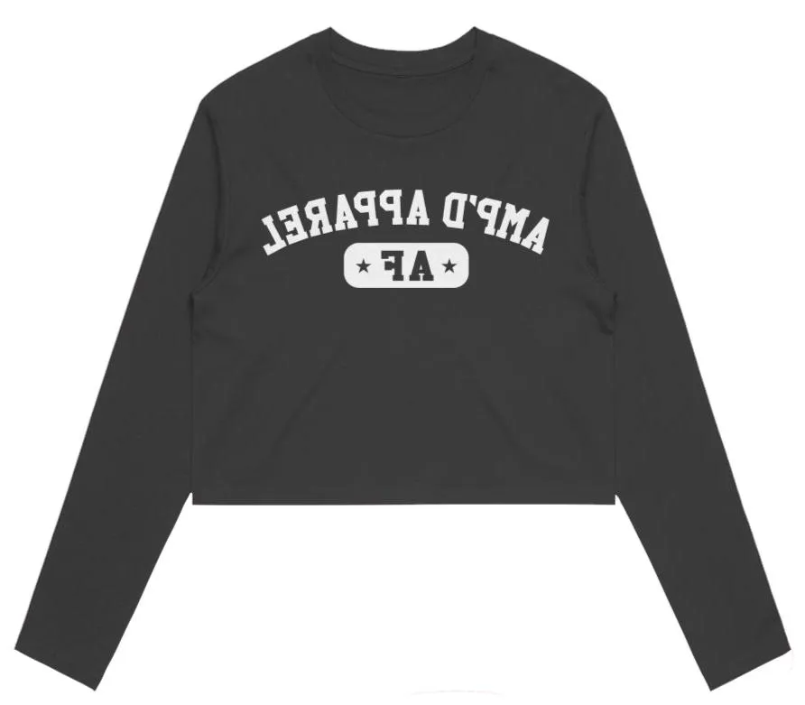 Backwards Amp'd - Crop L/S Tee