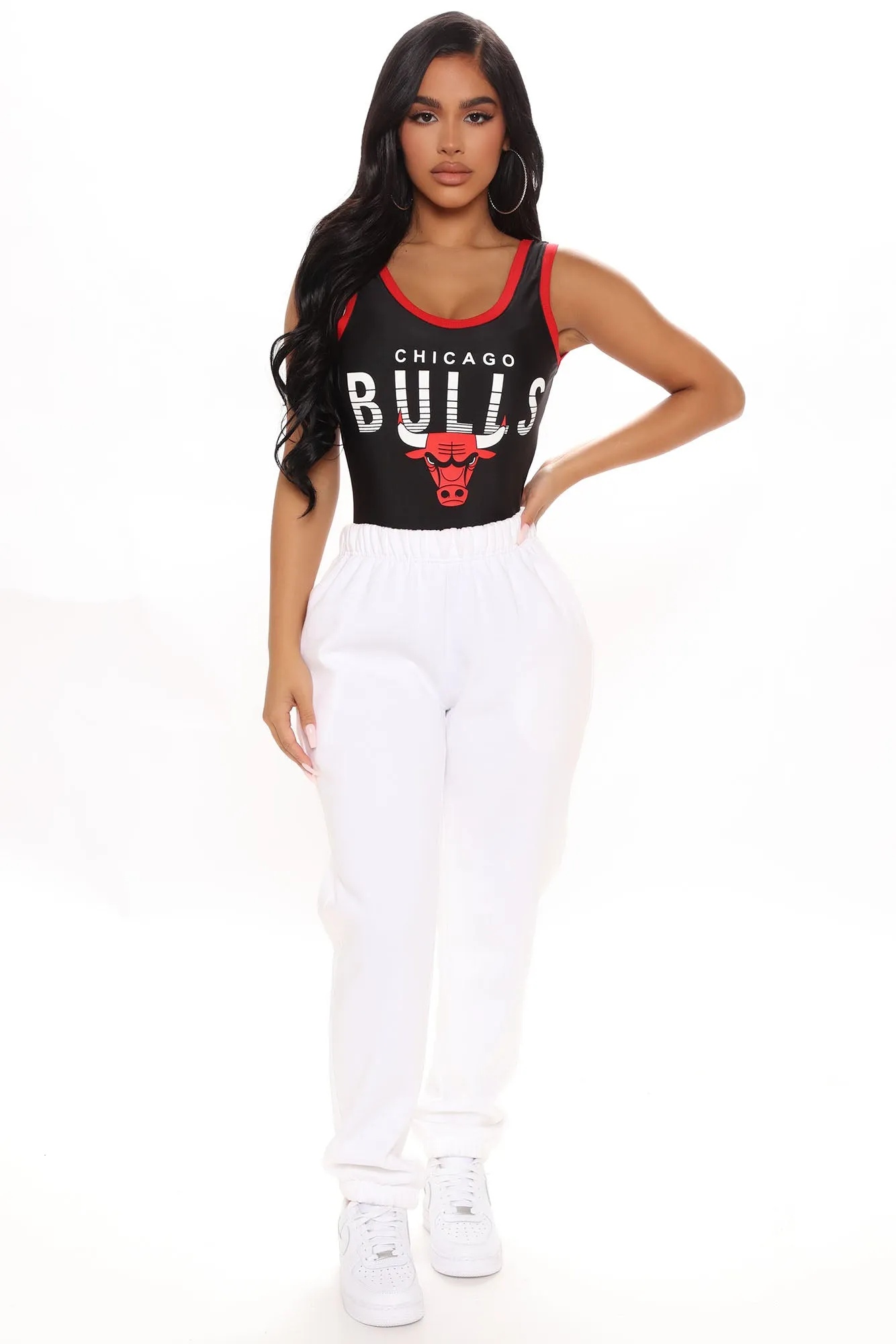 Bank Shot Bulls Bodysuit - Black/Red
