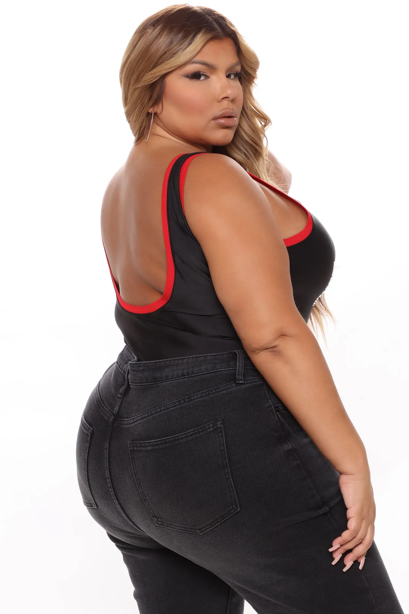 Bank Shot Bulls Bodysuit - Black/Red