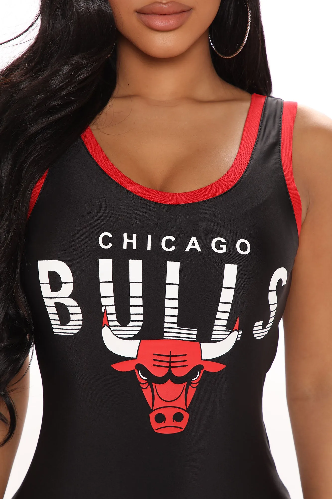 Bank Shot Bulls Bodysuit - Black/Red