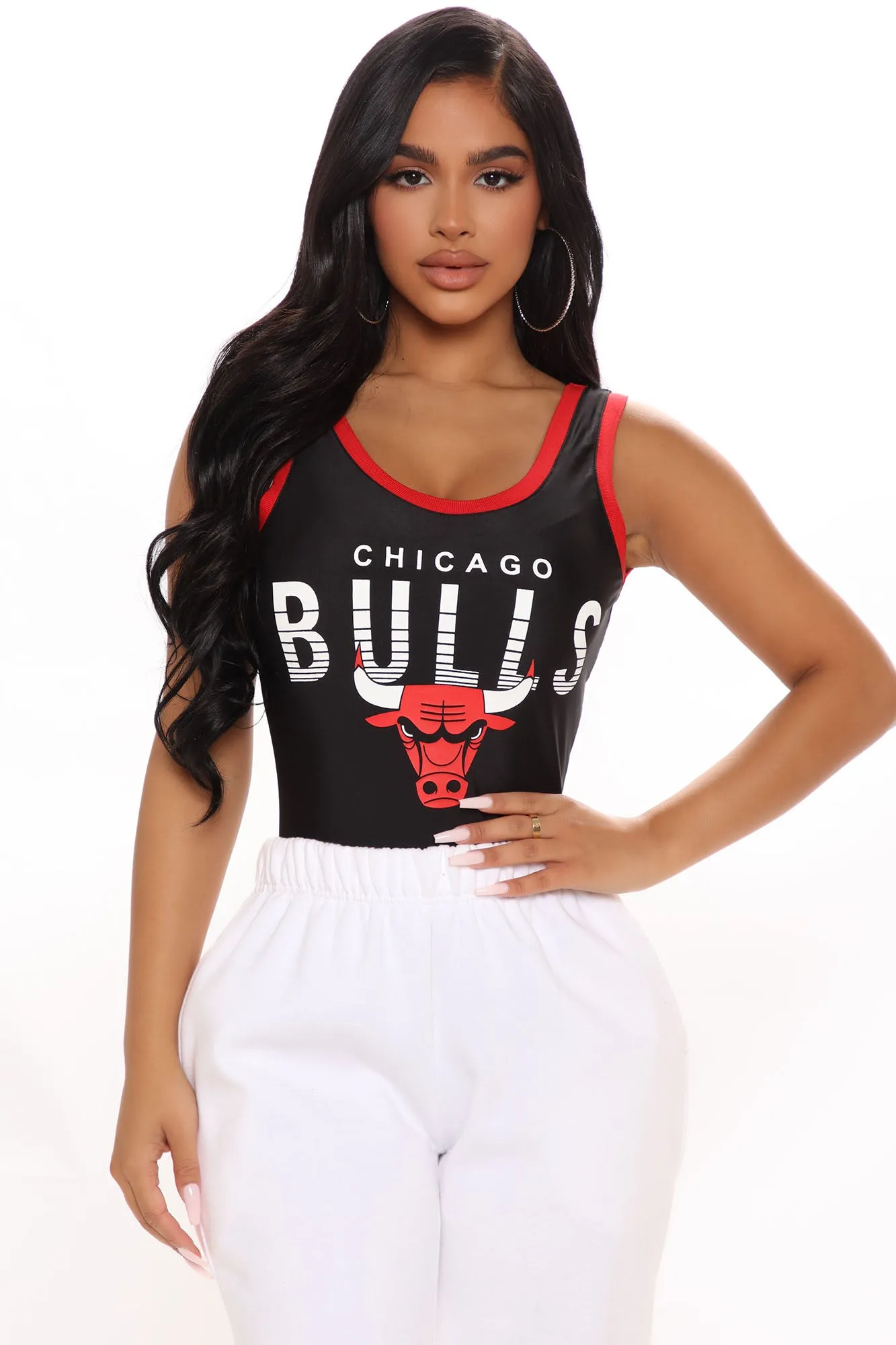 Bank Shot Bulls Bodysuit - Black/Red