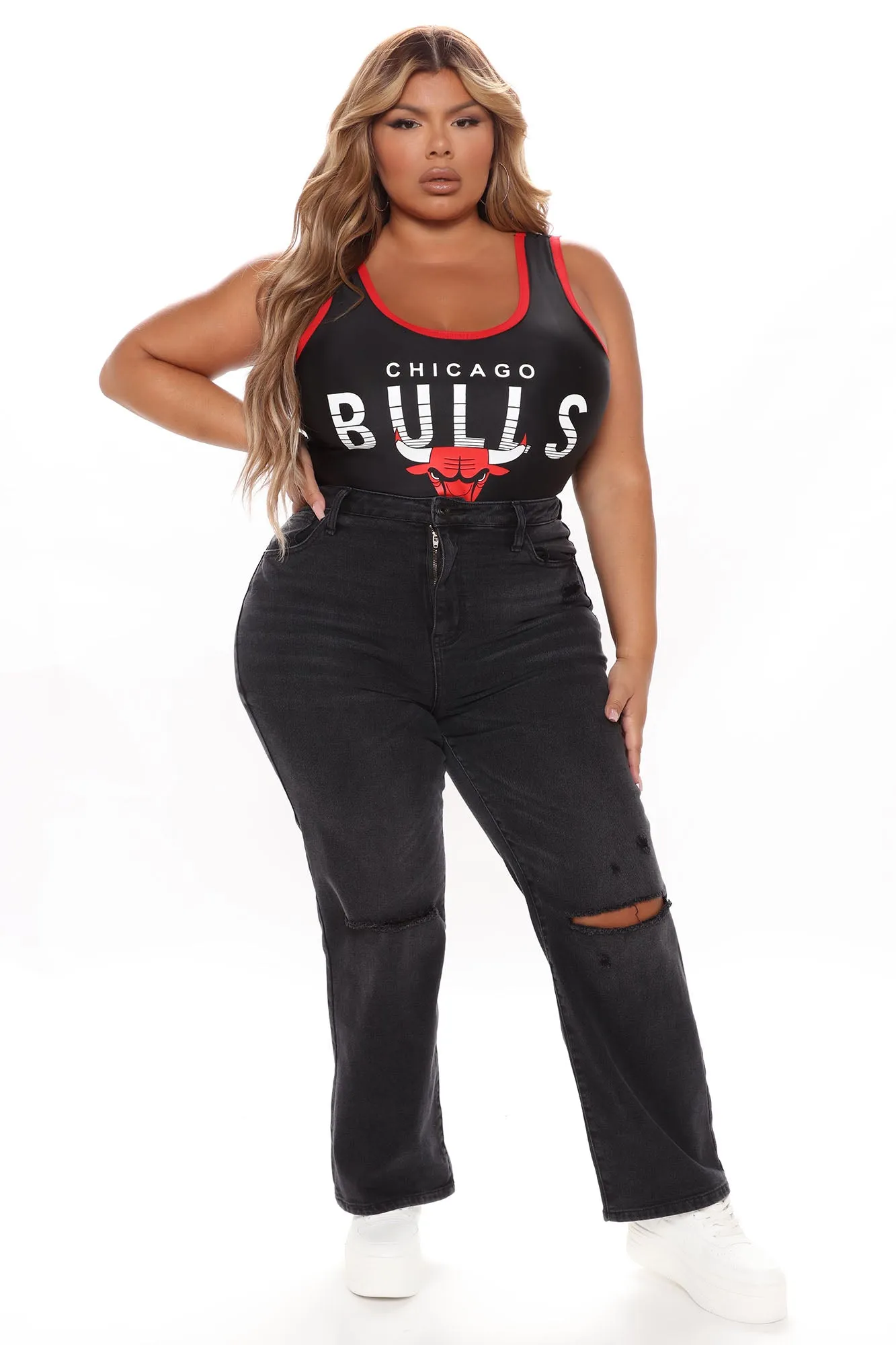 Bank Shot Bulls Bodysuit - Black/Red