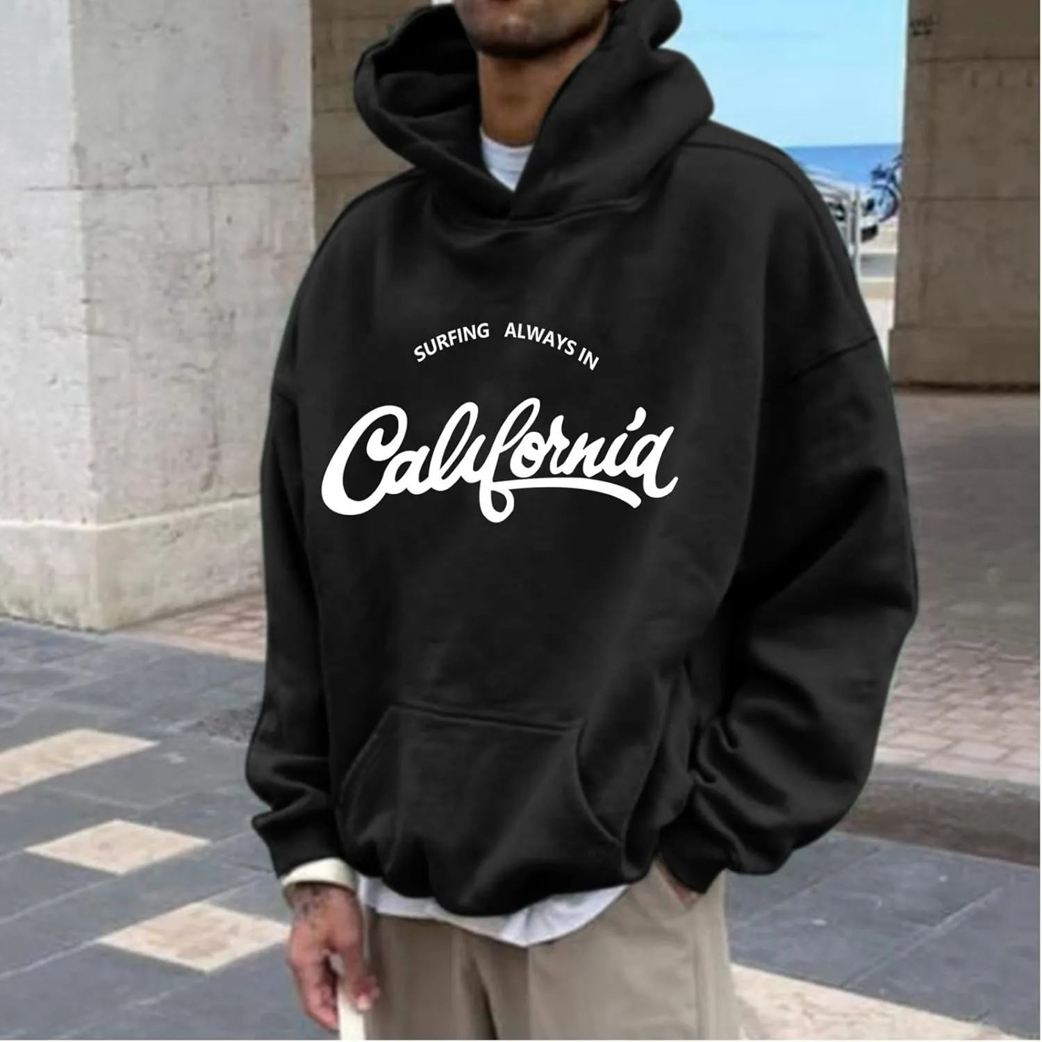 Big And Tall Hoodies For Men Loose Solid Hooded Sweater Top Mens Pullover Hoodie Buzos Para Mens Light Buzos Para