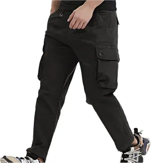 Cargo Pants for Men,Fashion Pants Slim Fit Straight-Leg Trousers Overalls Hiking Joggers with Pockets Mens Pants