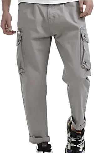 Cargo Pants for Men,Fashion Pants Slim Fit Straight-Leg Trousers Overalls Hiking Joggers with Pockets Mens Pants