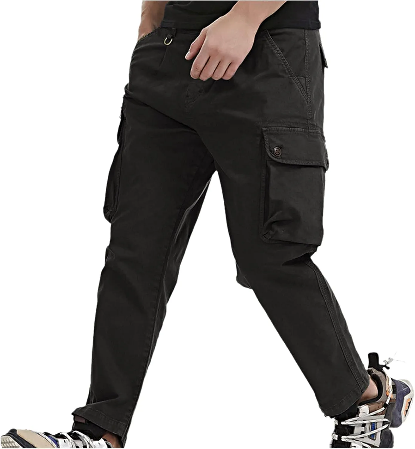 Cargo Pants for Men,Fashion Pants Slim Fit Straight-Leg Trousers Overalls Hiking Joggers with Pockets Mens Pants