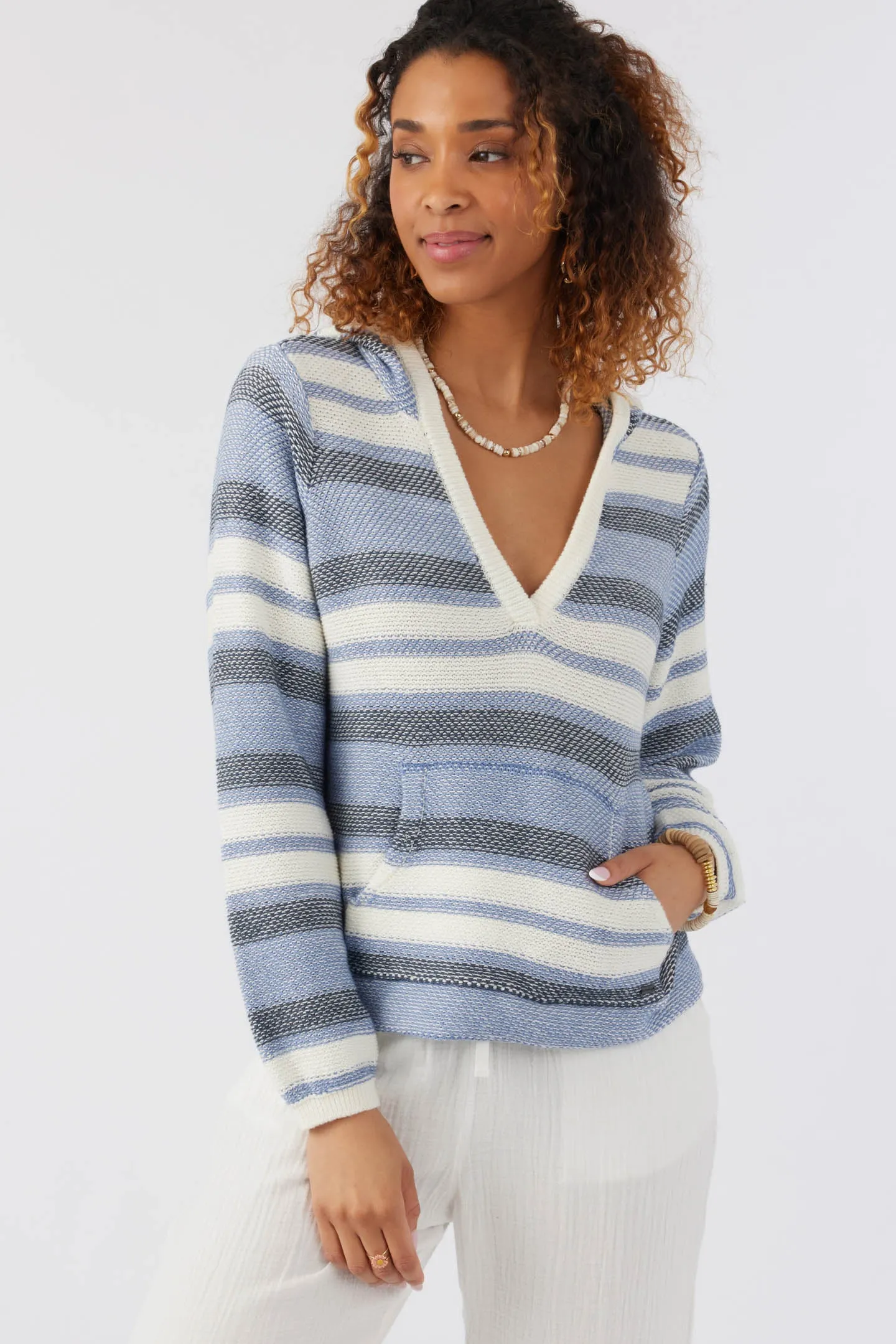 CATAMARAN V-NECK HOODED SWEATER