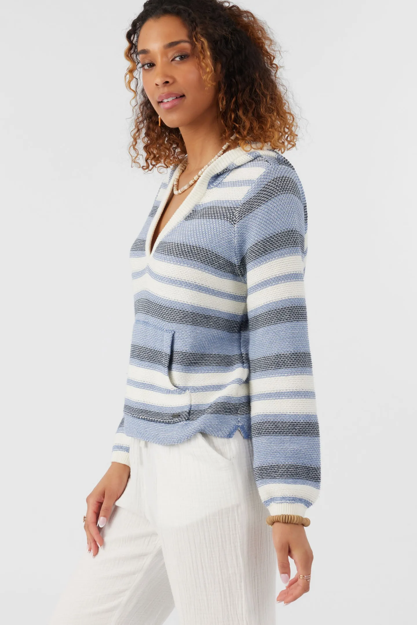 CATAMARAN V-NECK HOODED SWEATER