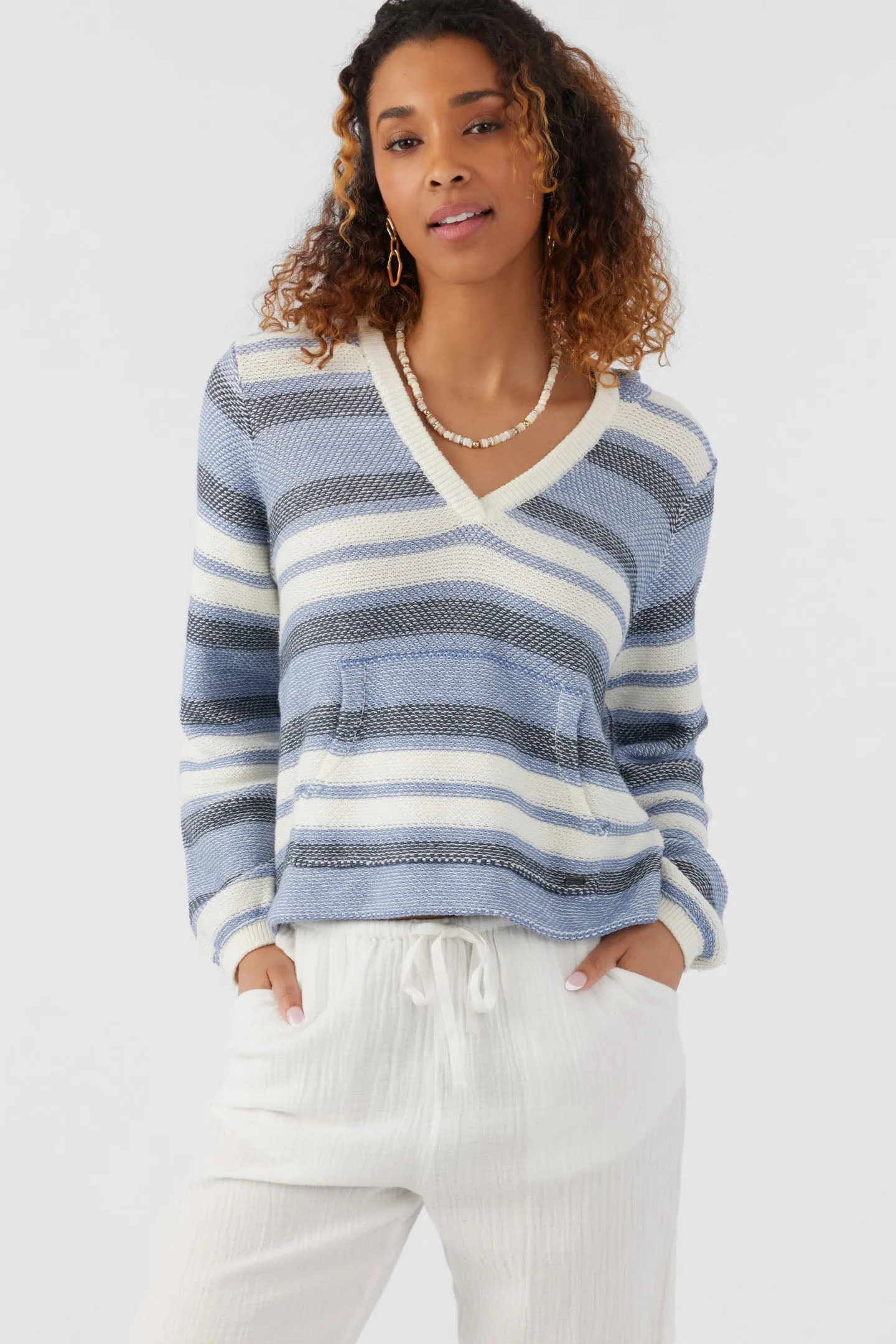 CATAMARAN V-NECK HOODED SWEATER