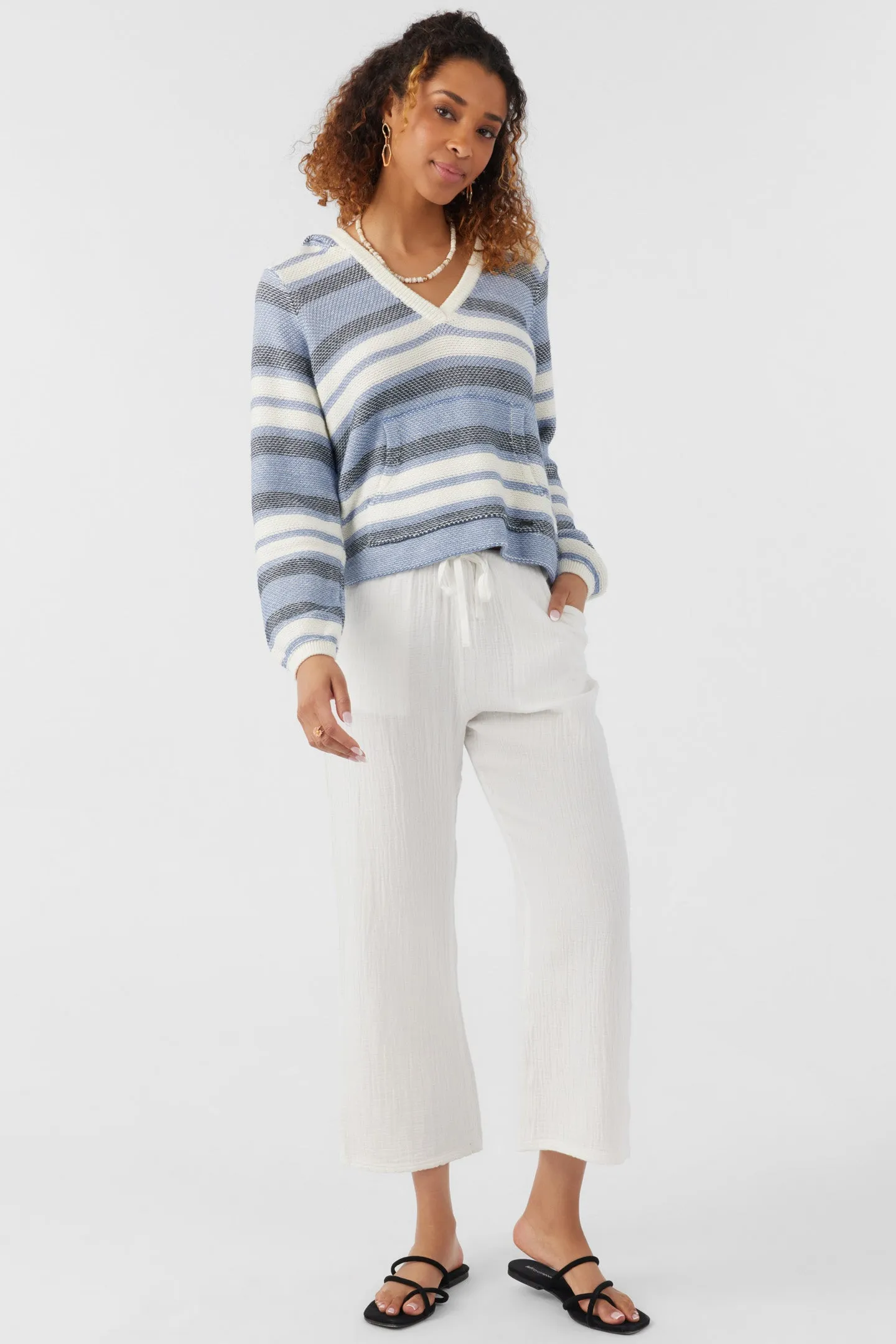 CATAMARAN V-NECK HOODED SWEATER