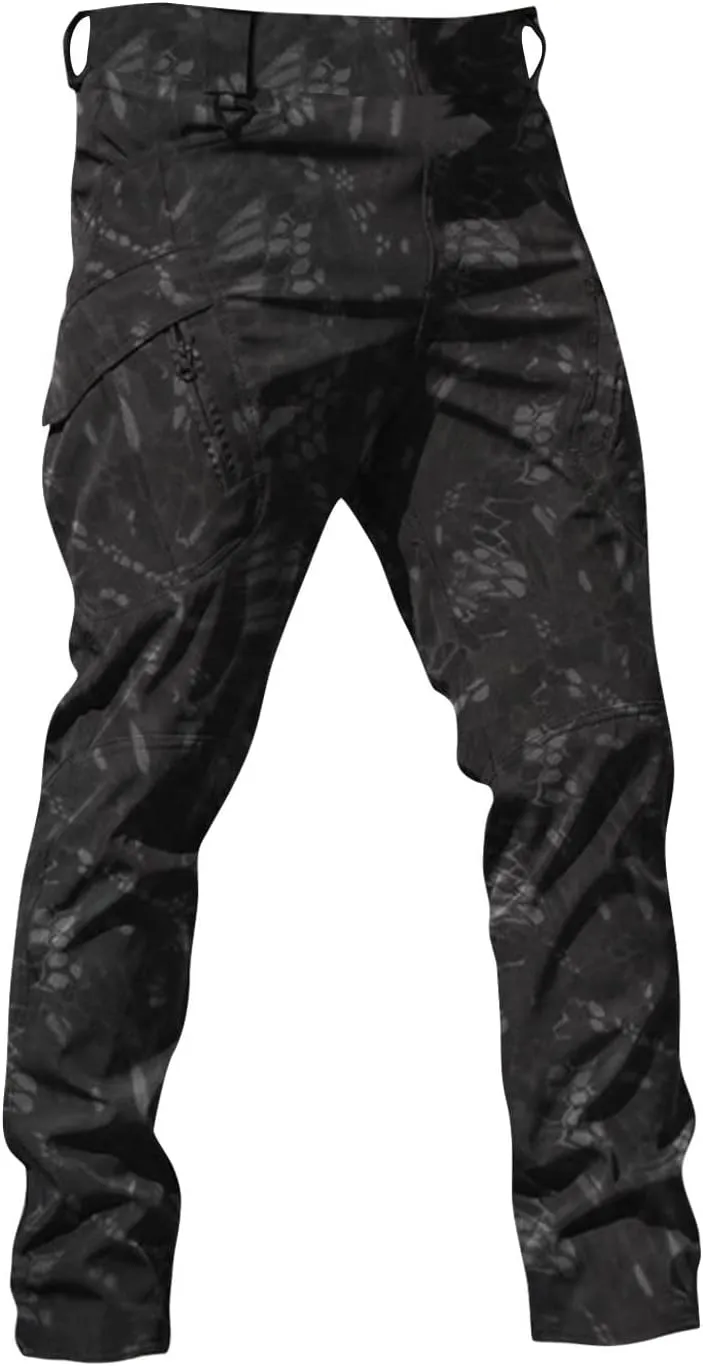 Dudubaby Plus Size Dress Pants for Mens Cargo Pants for Men City Special Service Pants Fan Ix7 Multi Pocket Overalls