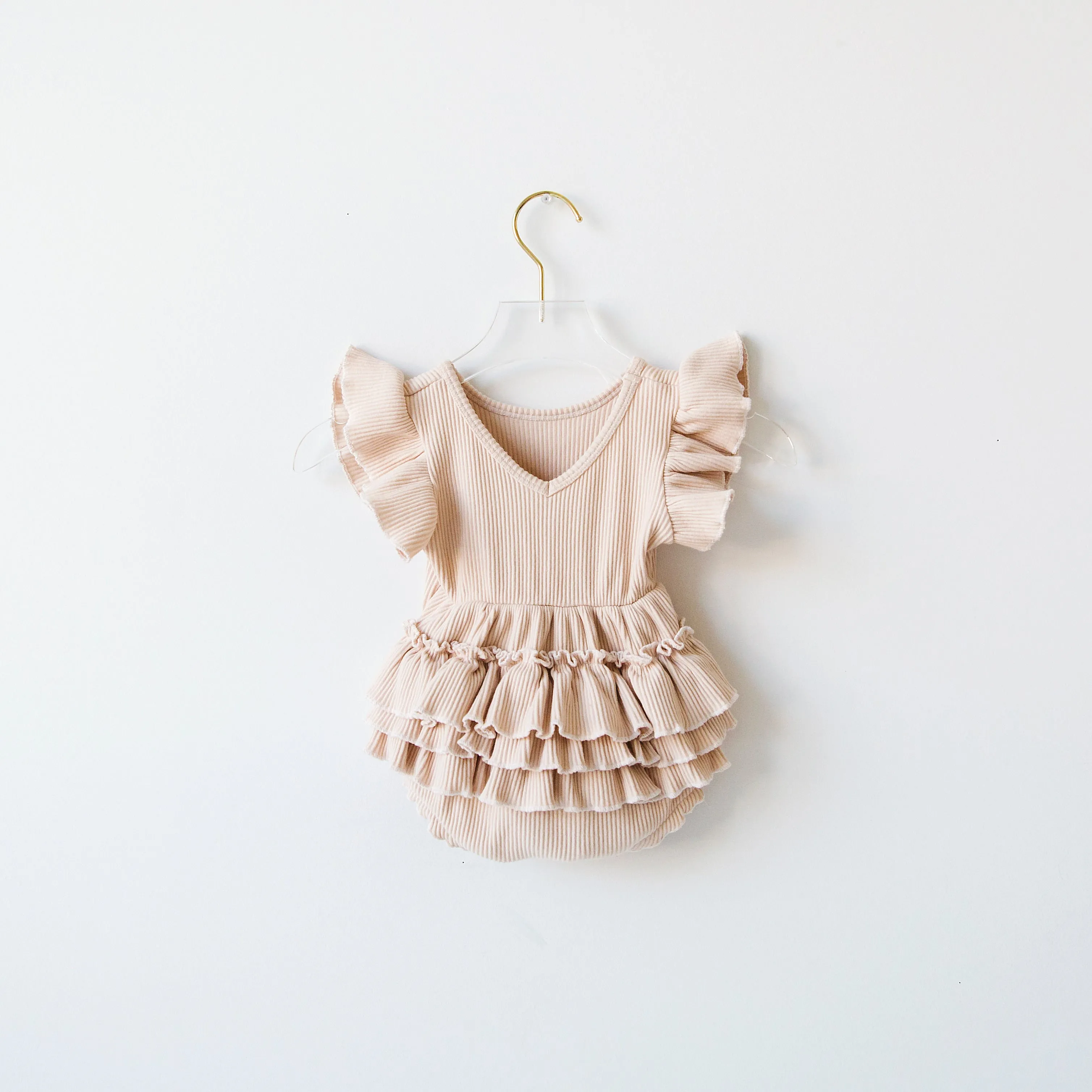 Dulce De Leche Ruffled Onesie