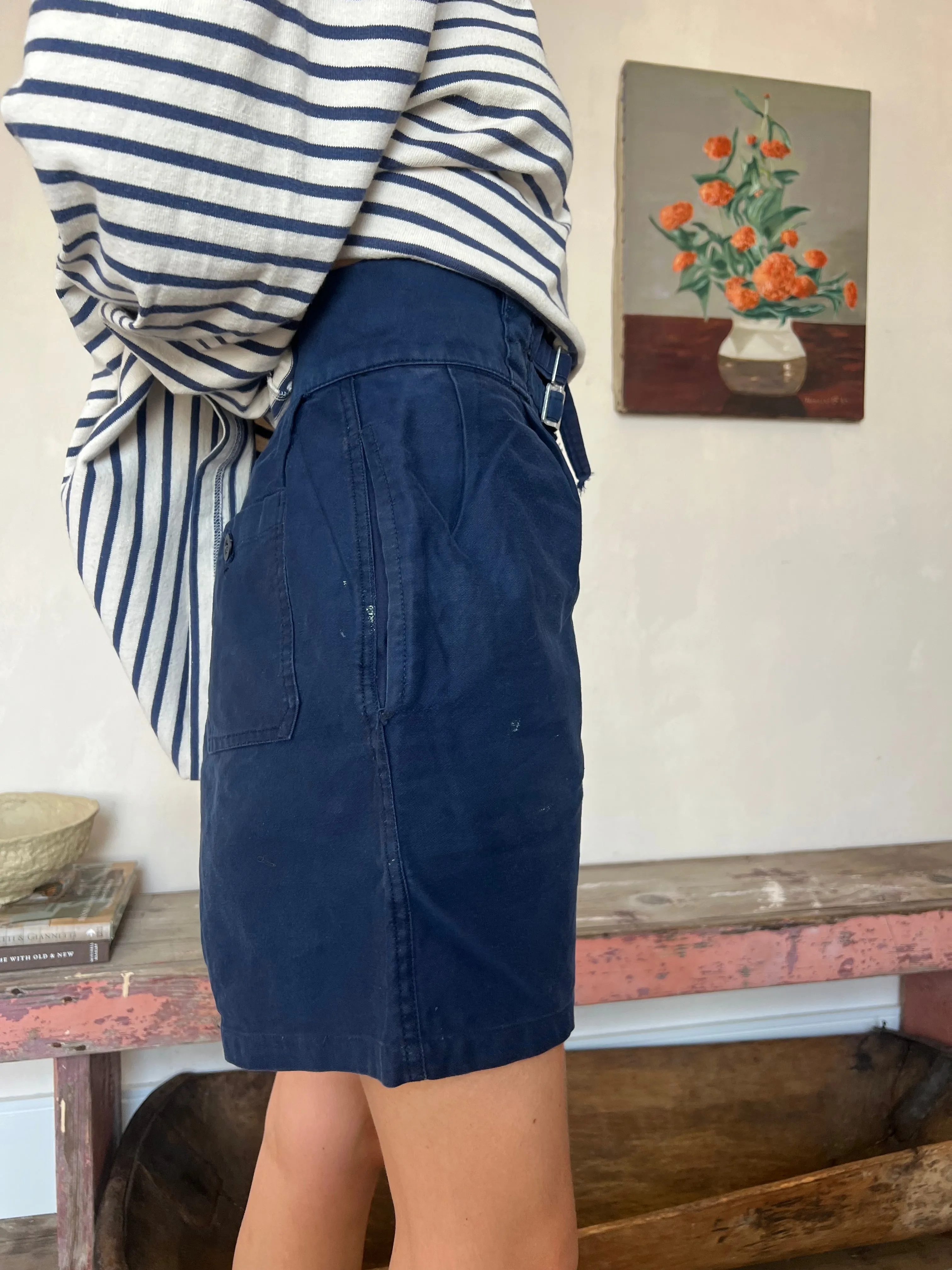 French Workwear Pleated Shorts