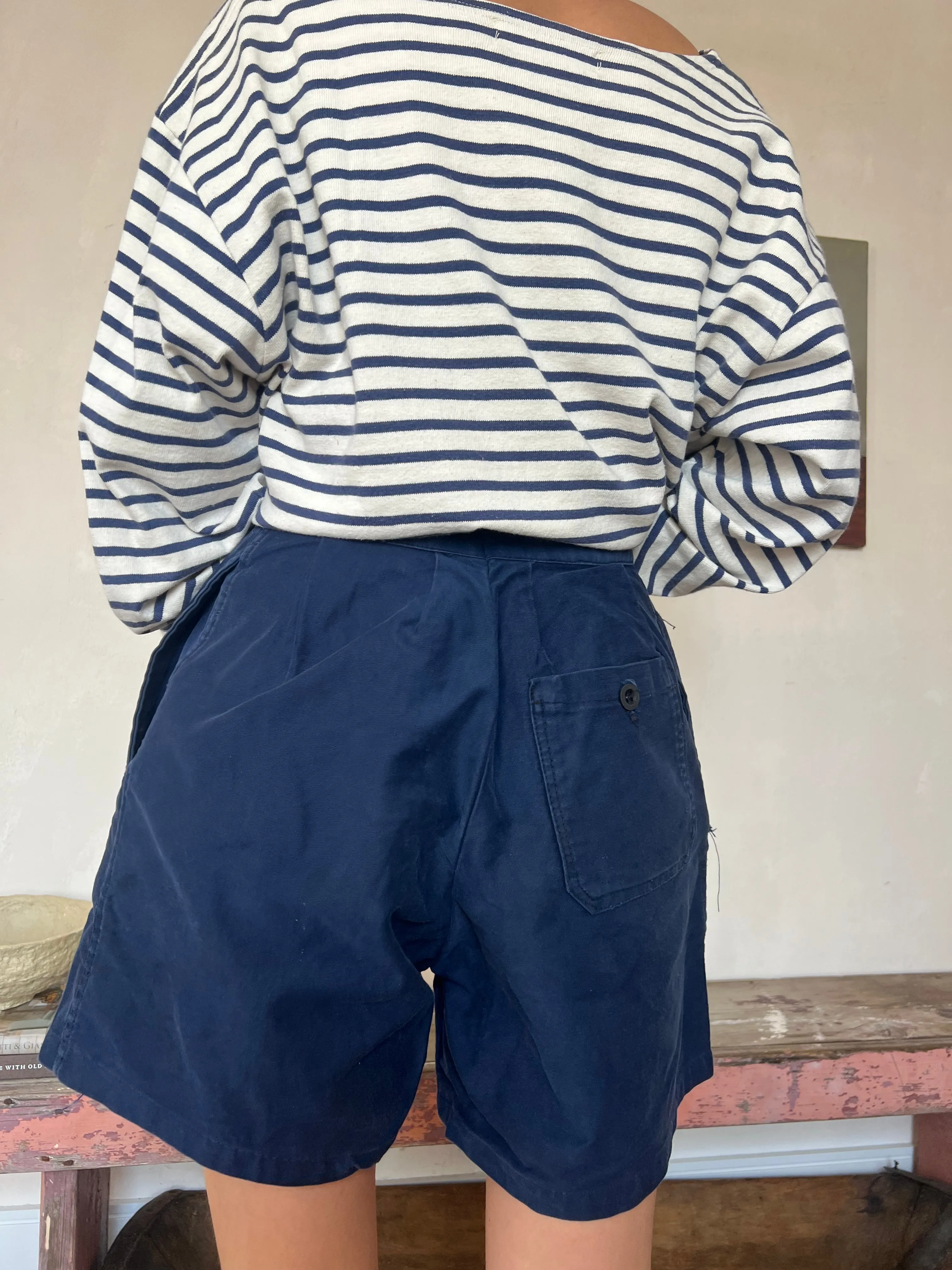French Workwear Pleated Shorts
