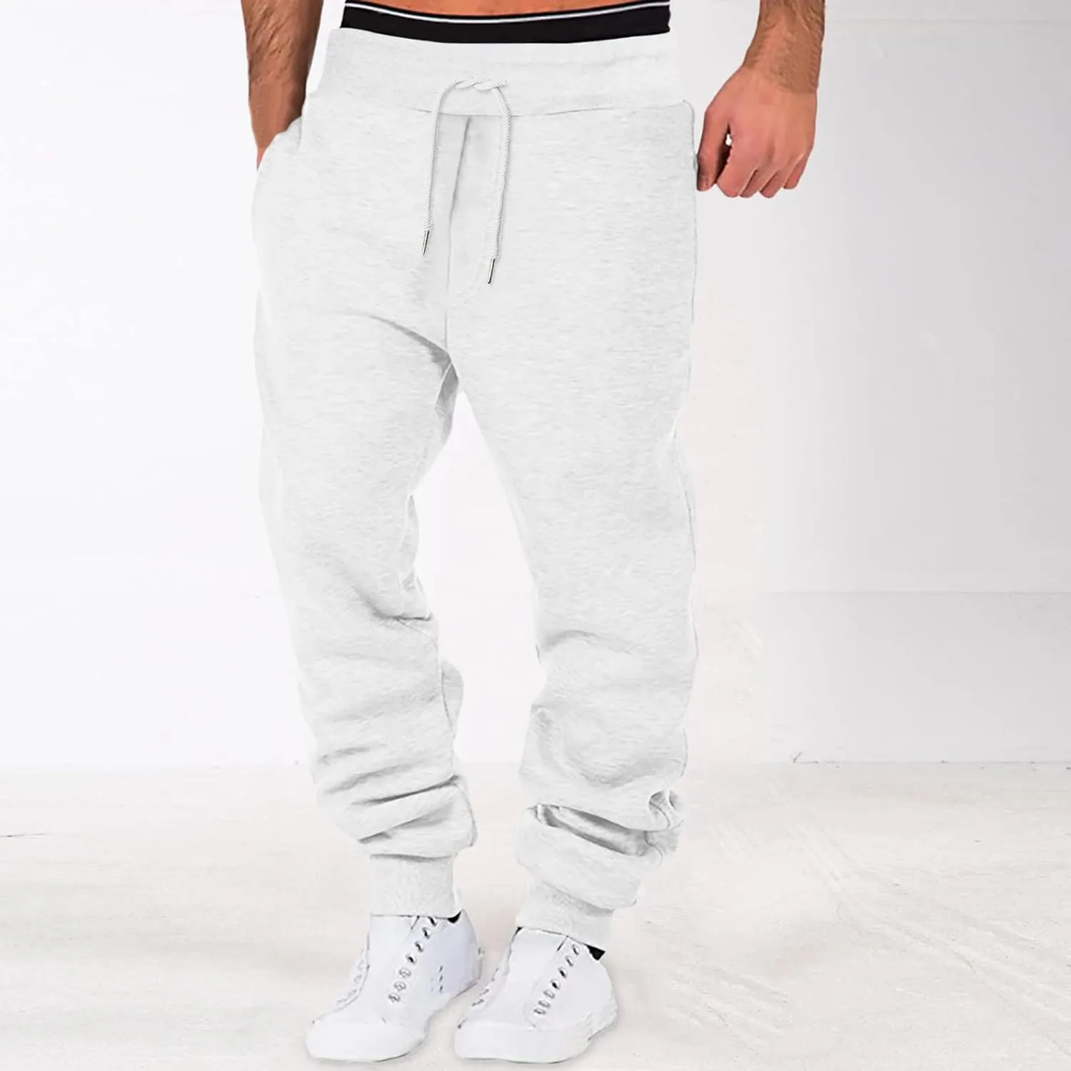 GIERIDUC Mens Active Athletic Sweatpants Japanese Retro Corduroy Pants Mens Smart Stretch Trousers Mens Sweatpants Pockets