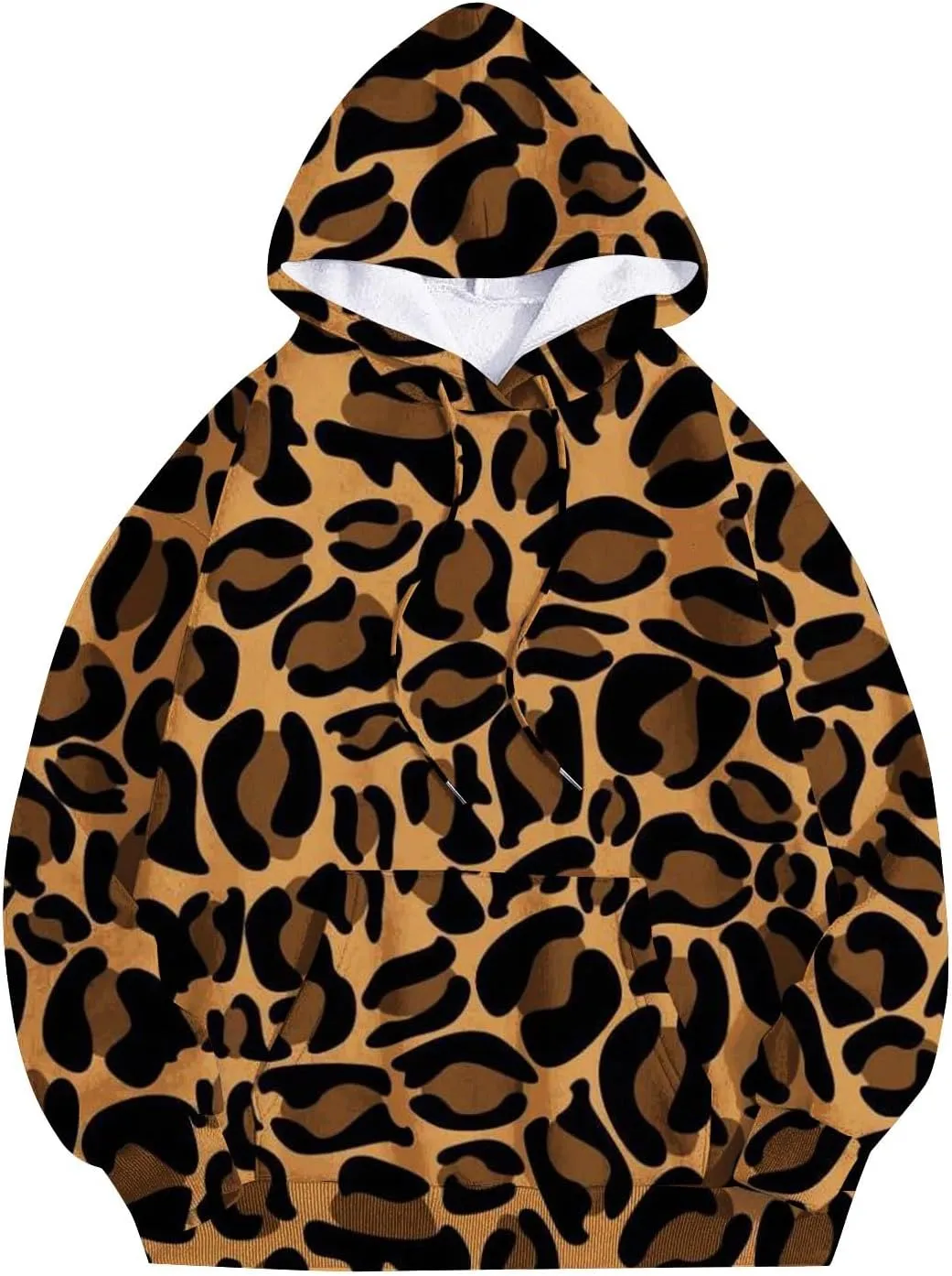 Leopard Sweatshirt for Women Fall Fashion 2024 Oversized Leopard Print Top Oversized Long Sleeve Crew