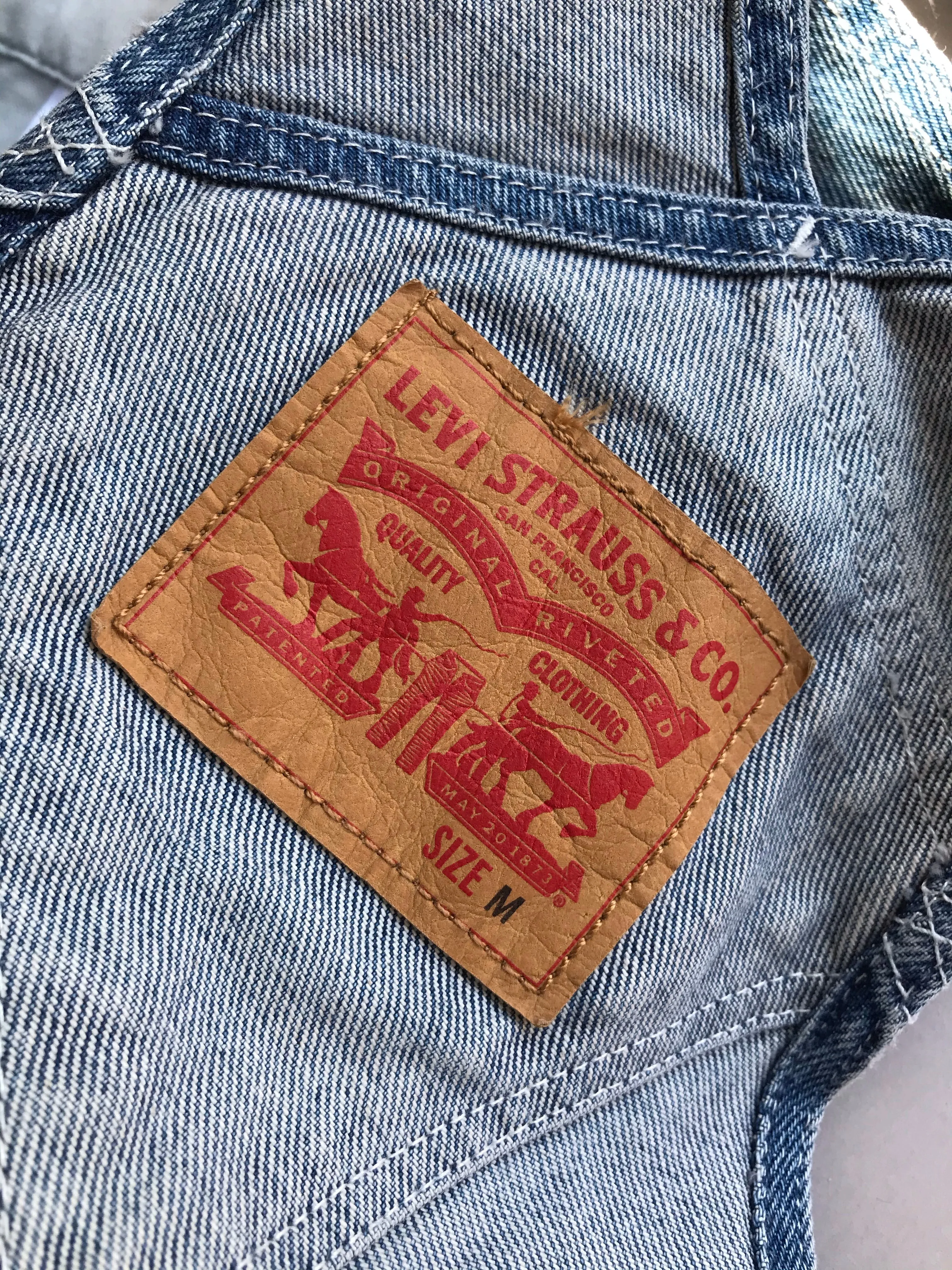Levis Blue Workwear Dungarees, Men's M
