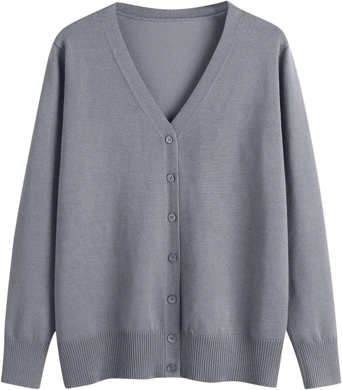 Light Weight Sweaters for Women Casual v Neck Button Up Knit Cardigan Open Front Solid Outwear Coats Fall Fashion