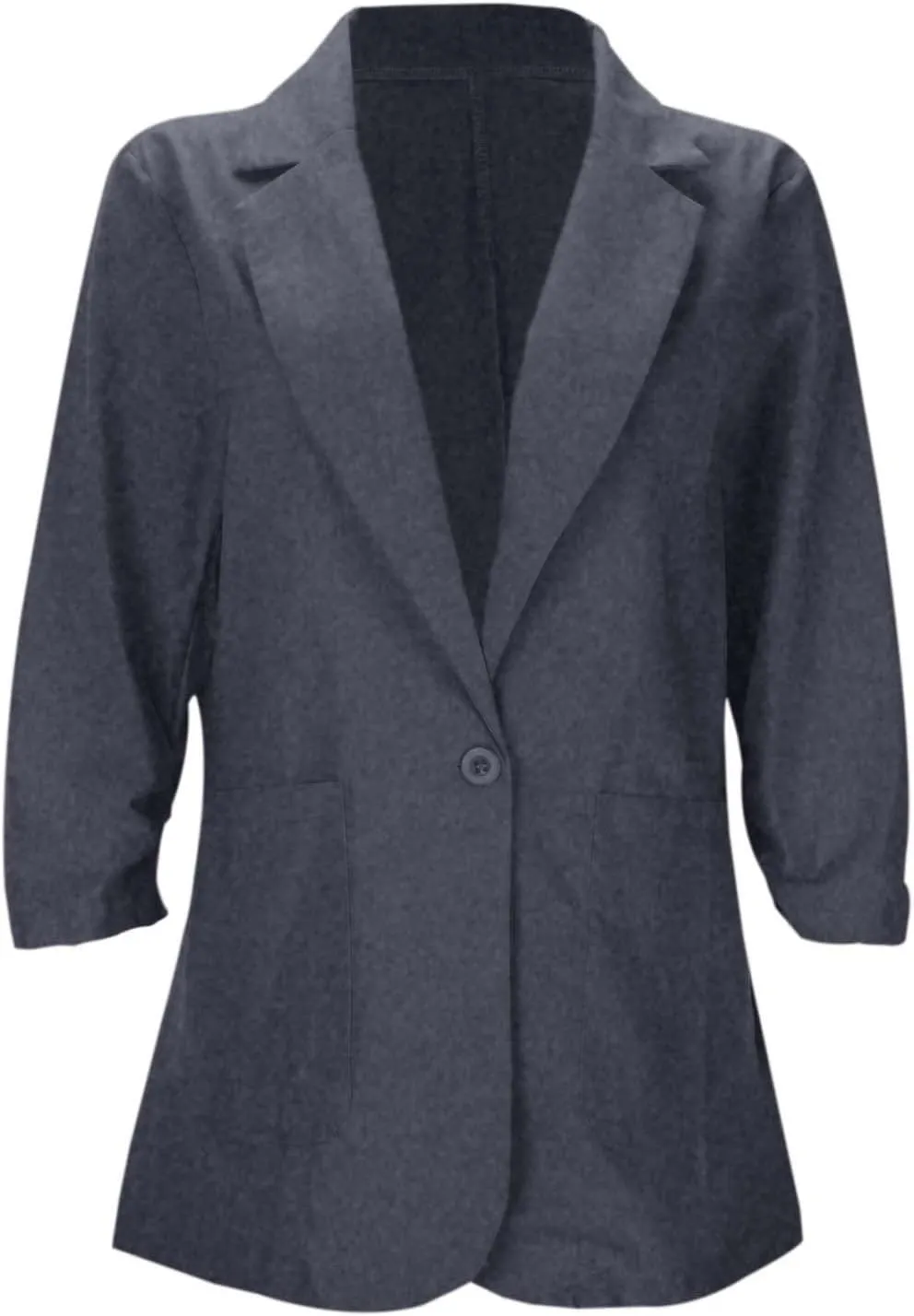 Linen Blazer for Women 3/4 Sleeve Cargdigan 2024 Fall Fashion Outfits Business Coats Work Office Suit Jackets with Pockets