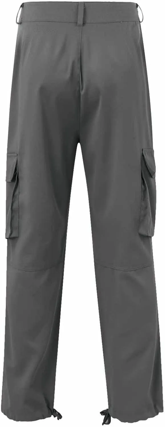 Men's Causal Cargo Pants Solid Color Multi Pockets Straight Trousers Outdoor Wearing Pants with Pockets Overalls