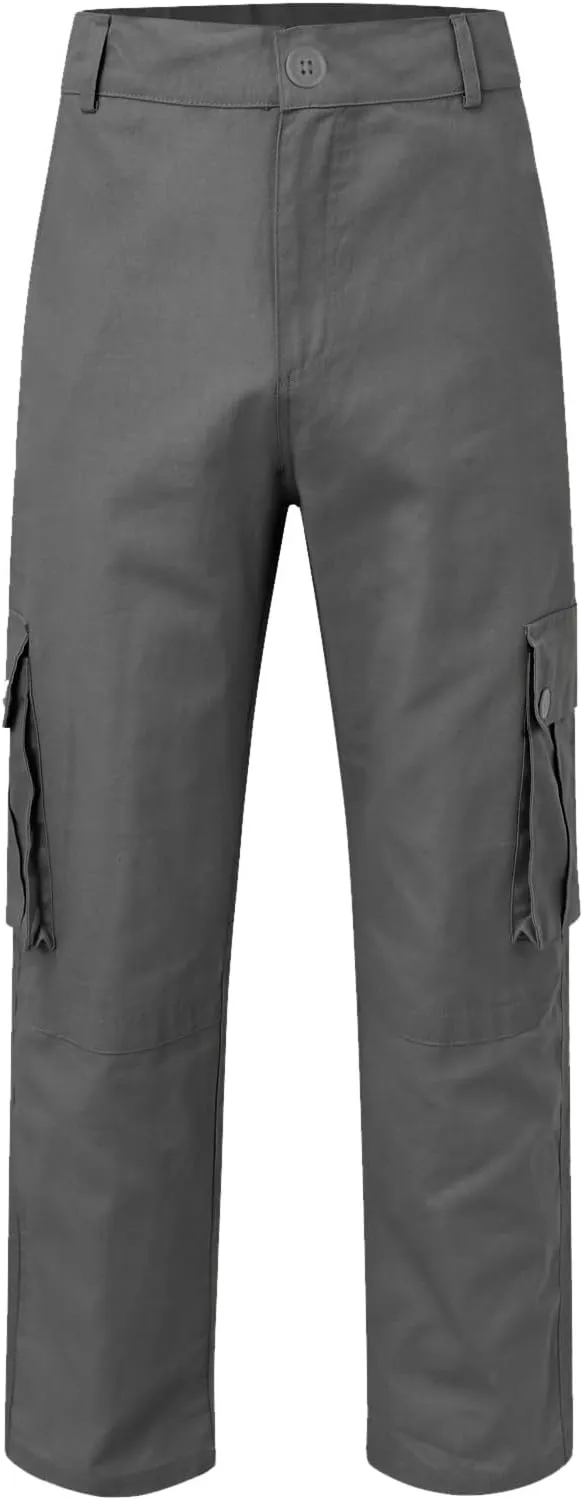 Mens Fashion Hiking Cargo Pants Loose Fit Trousers with Pockets Sports Pants Mens Workwear Overalls Athletic Joggers