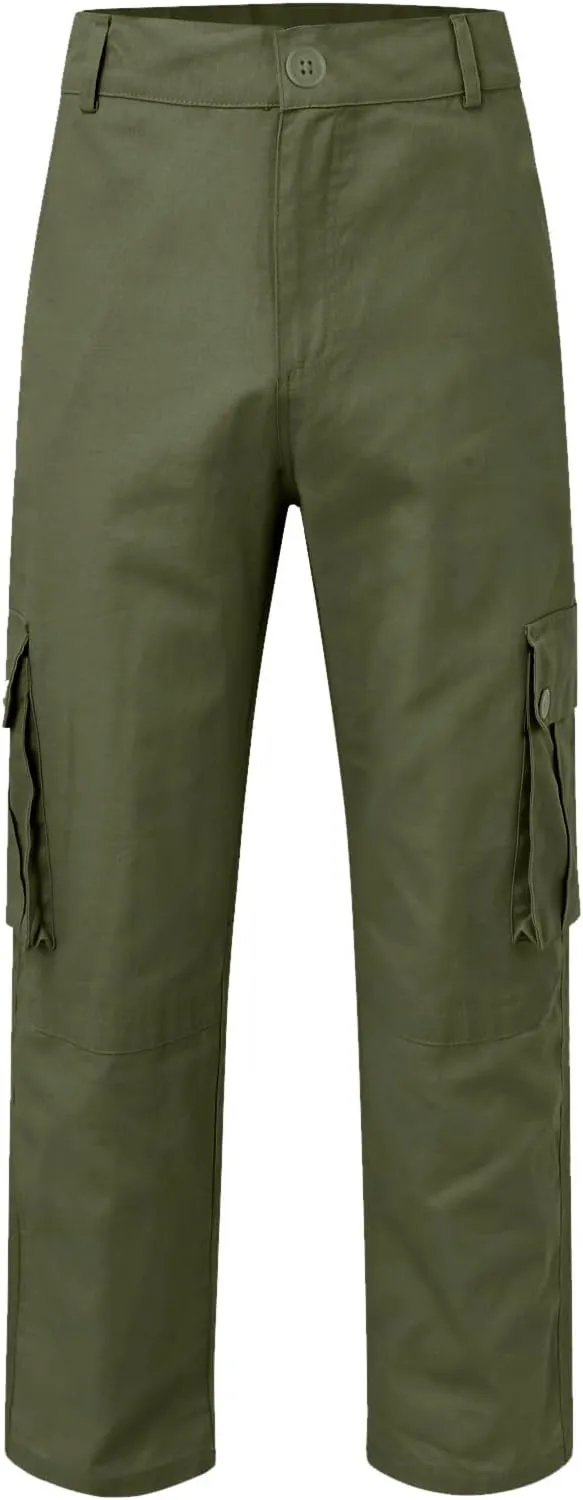 Mens Fashion Hiking Cargo Pants Loose Fit Trousers with Pockets Sports Pants Mens Workwear Overalls Athletic Joggers