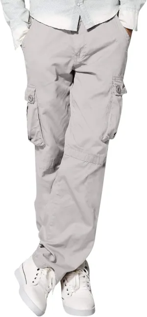 Mens Fashion Hiking Cargo Pants Loose Fit Trousers with Pockets Sports Pants Mens Workwear Overalls Athletic Joggers