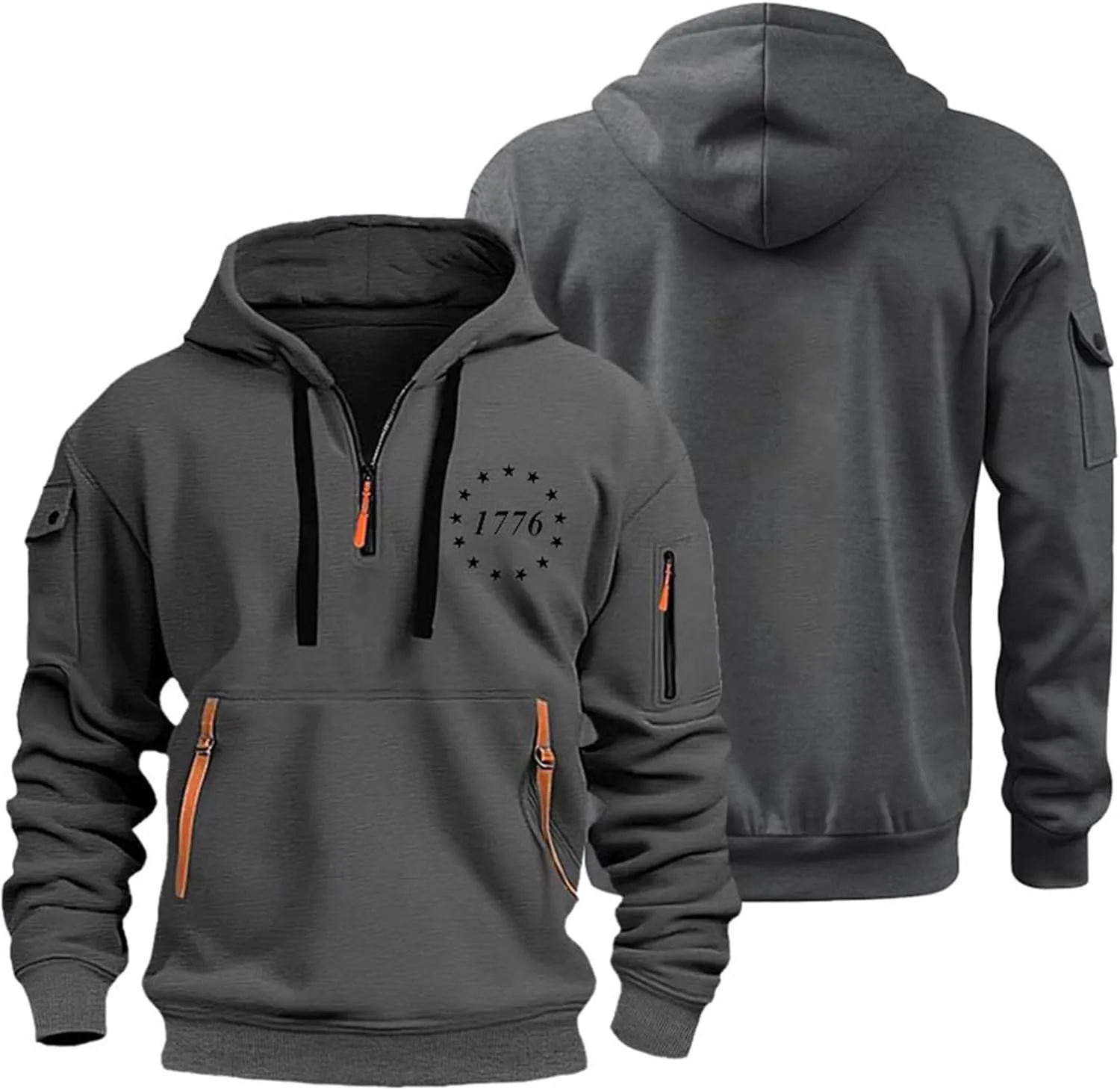 Mens Graphic Hoodies Pullover For Oversized Casual Pocket Prints Zip Up Sport Long Sleeve Sweatshirts