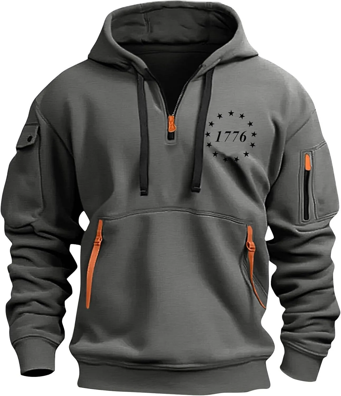 Mens Graphic Hoodies Pullover For Oversized Casual Pocket Prints Zip Up Sport Long Sleeve Sweatshirts