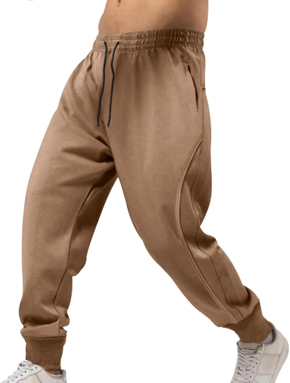 Men's Jogger Sweatpants Drawstring Waist Sports Pants Slim Fit Active Sweatpants Outdoor Athletic Pants with Pockets