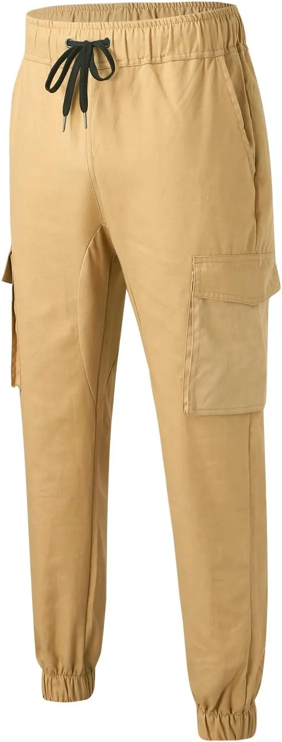 MIDOO Mens Cargo Pant Slim Fit Casual Lightweight Jogger Loose Sweatpants Stretch Work Fishing Travel Outdoor Pant Overalls