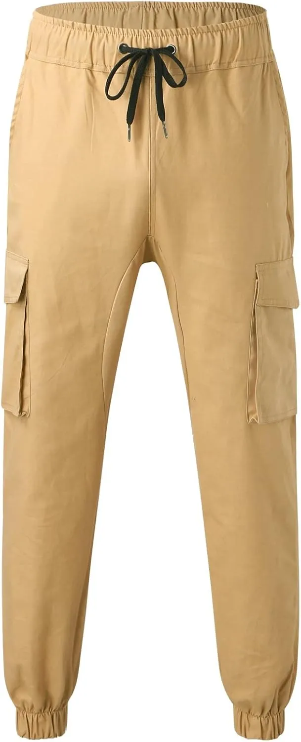 MIDOO Mens Cargo Pant Slim Fit Casual Lightweight Jogger Loose Sweatpants Stretch Work Fishing Travel Outdoor Pant Overalls