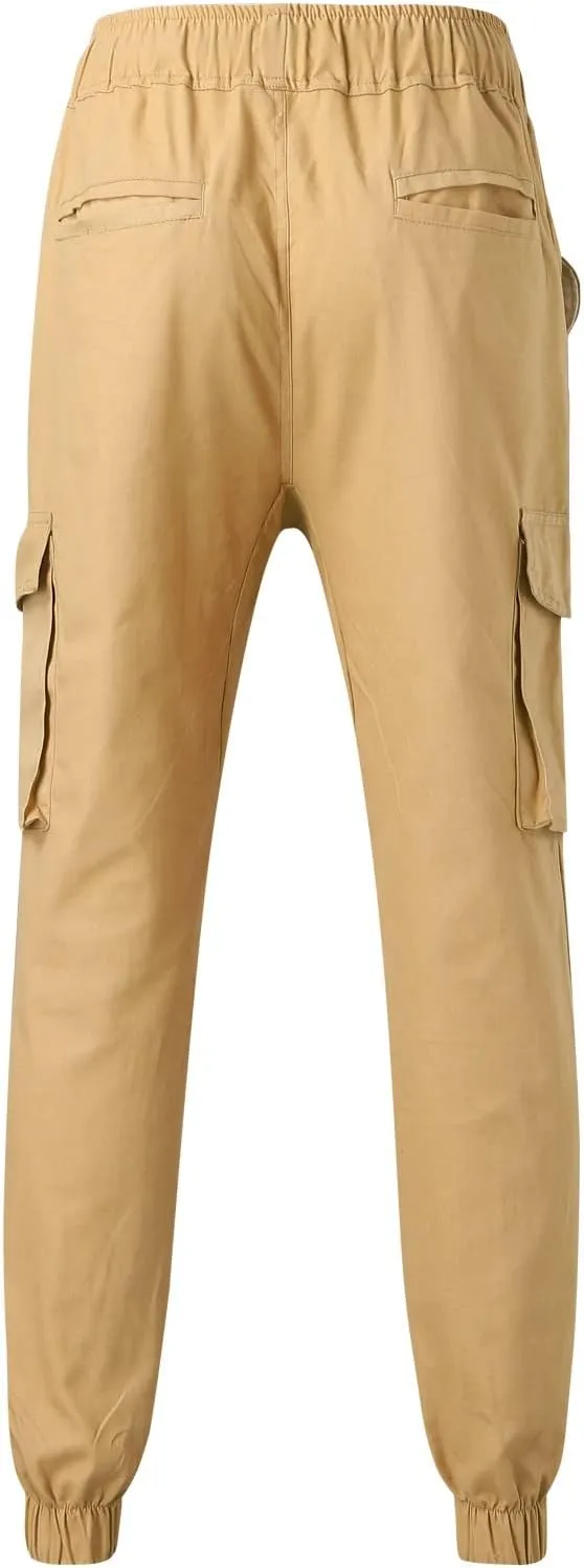 MIDOO Mens Cargo Pant Slim Fit Casual Lightweight Jogger Loose Sweatpants Stretch Work Fishing Travel Outdoor Pant Overalls