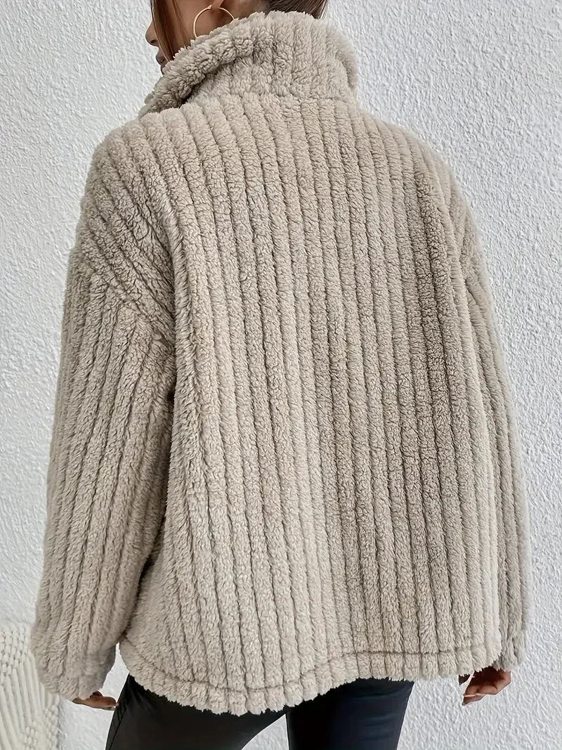 NOVA | Double-Sided Velvet Button Cardigan